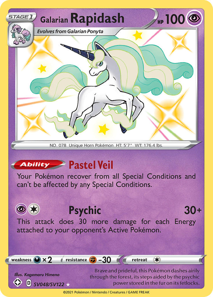 Pokemon | Galarian Rapidash (SV048/SV122) [Sword & Shield: Shining Fates] | The Nerd Merchant