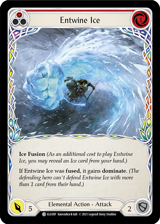 Flesh and Blood TCG | Entwine Ice (Red) [ELE097] (Tales of Aria)  1st Edition Rainbow Foil | The Nerd Merchant
