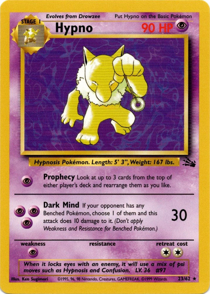Pokemon | Hypno (23/62) [Fossil Unlimited] | The Nerd Merchant