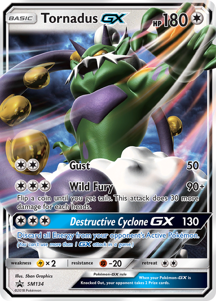 Pokemon | Tornadus GX (SM134) [Sun & Moon: Black Star Promos] | The Nerd Merchant