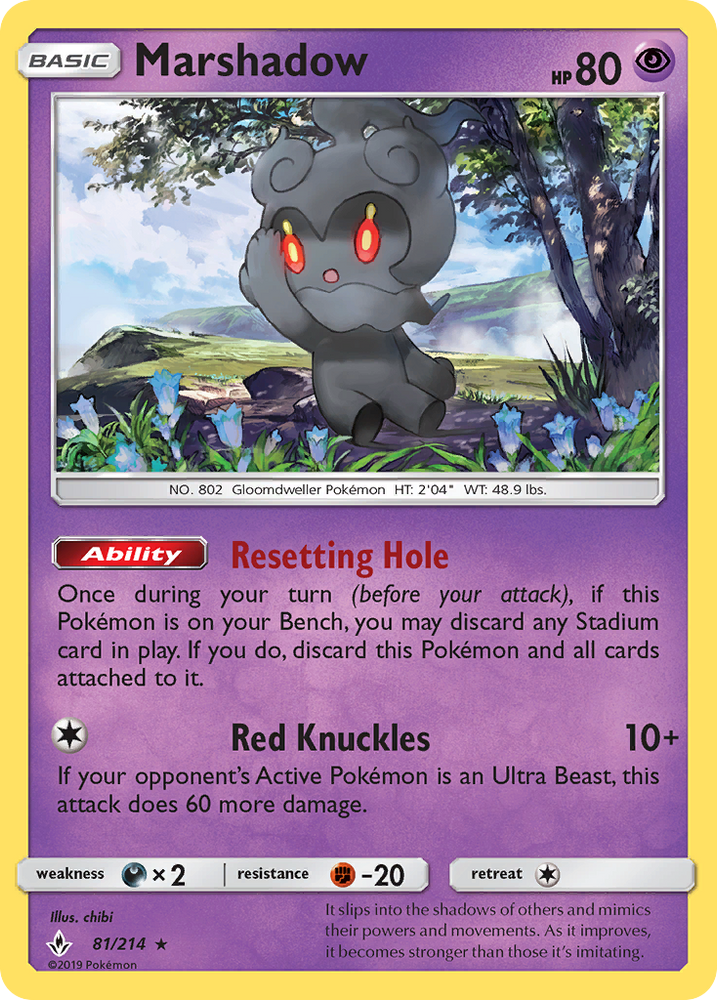 Pokemon | Marshadow (81/214) [Sun & Moon: Unbroken Bonds] | The Nerd Merchant