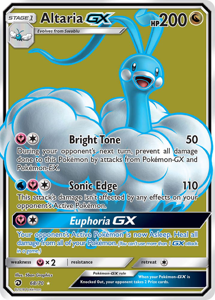 Pokemon | Altaria GX (68/70) [Sun & Moon: Dragon Majesty] | The Nerd Merchant