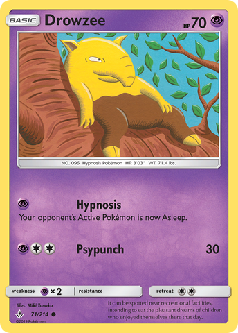 Pokemon | Drowzee (71/214) [Sun & Moon: Unbroken Bonds] | The Nerd Merchant