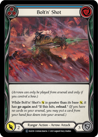 Flesh and Blood TCG | Bolt'n' Shot (Blue) [U-ELE218] (Tales of Aria Unlimited)  Unlimited Rainbow Foil | The Nerd Merchant