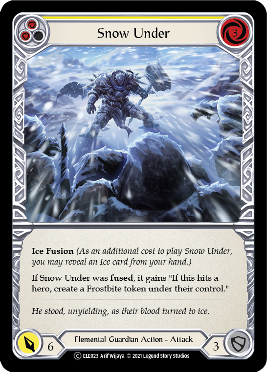 Flesh and Blood TCG | Snow Under (Yellow) [U-ELE023] (Tales of Aria Unlimited)  Unlimited Normal | The Nerd Merchant