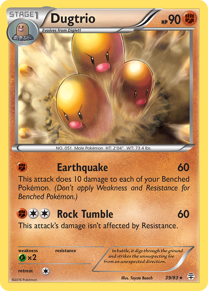 Pokemon | Dugtrio (39/83) [XY: Generations] | The Nerd Merchant
