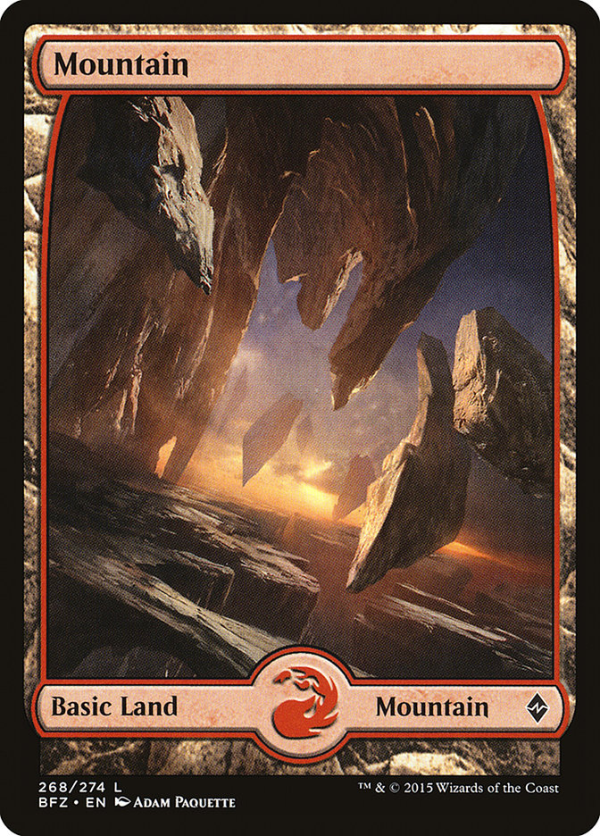 Magic | Mountain (268) (Full Art) [Battle for Zendikar] | The Nerd Merchant