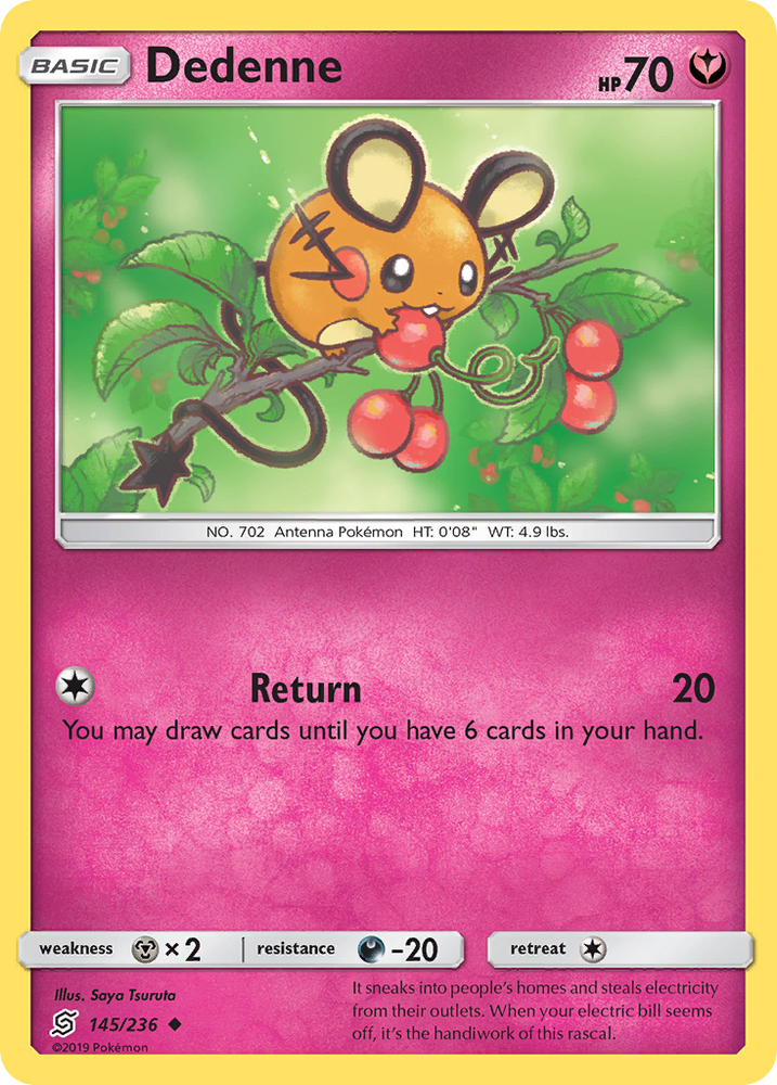Pokemon | Dedenne (145/236) [Sun & Moon: Unified Minds] | The Nerd Merchant