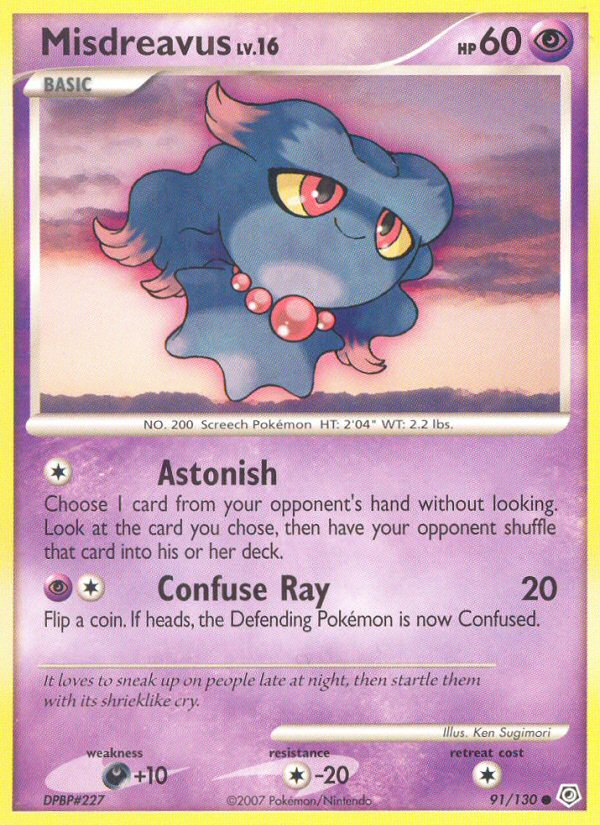 Pokemon | Misdreavus (91/130) [Diamond & Pearl: Base Set] | The Nerd Merchant