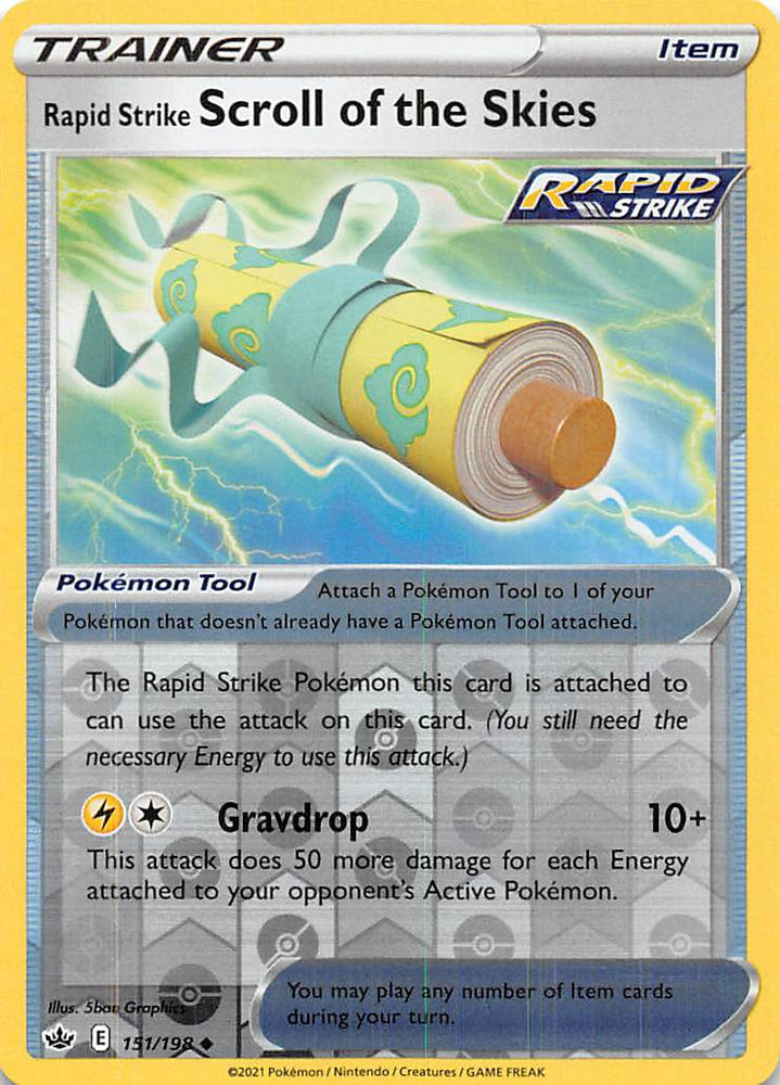 Pokemon | Rapid Strike Scroll of the Skies (151/198) [Sword & Shield: Chilling Reign] | The Nerd Merchant