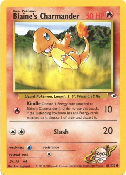 Pokemon | Blaine's Charmander (61/132) [Gym Heroes Unlimited] | The Nerd Merchant