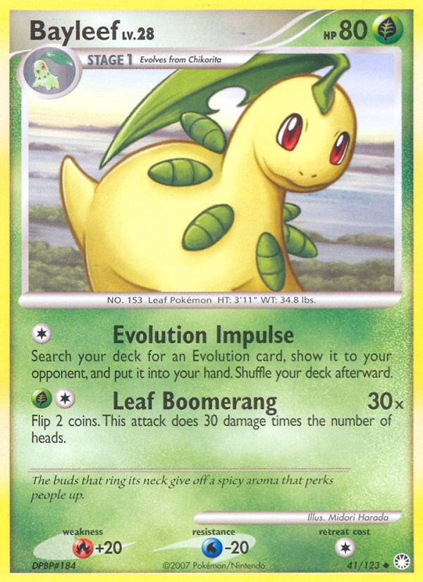 Pokemon | Bayleef (41/123) [Diamond & Pearl: Mysterious Treasures] | The Nerd Merchant
