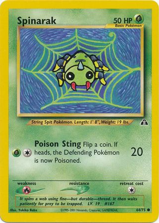 Pokemon | Spinarak (64/75) [Neo Discovery Unlimited] | The Nerd Merchant
