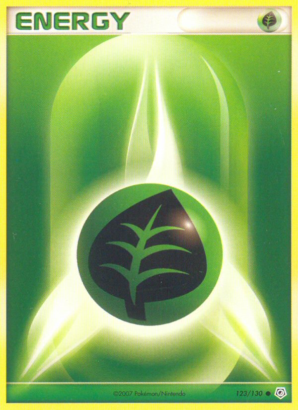Pokemon | Grass Energy (123/130) [Diamond & Pearl: Base Set] | The Nerd Merchant