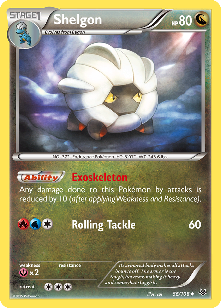 Pokemon | Shelgon (56/108) [XY: Roaring Skies] | The Nerd Merchant