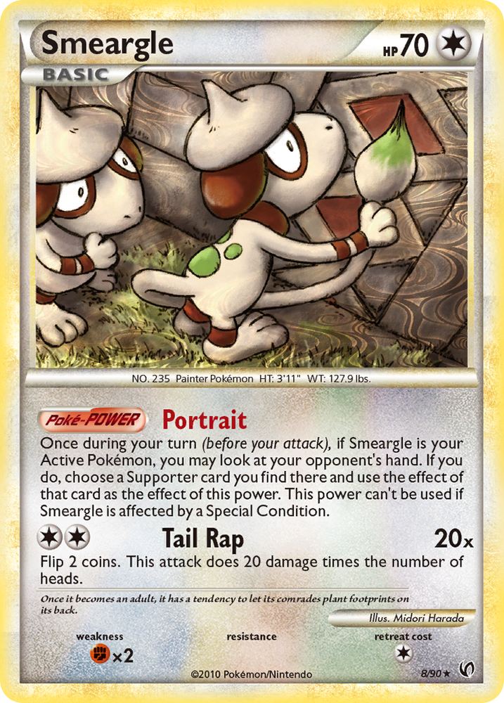 Pokemon | Smeargle (8/90) [HeartGold & SoulSilver: Undaunted] | The Nerd Merchant