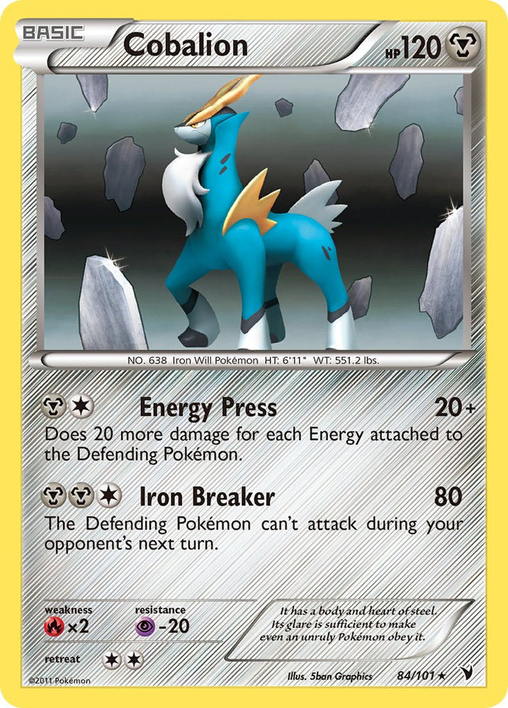 Pokemon | Cobalion (84/101) (Battle Arena Deck Exclusive) (Theme Deck Exclusive) [Black & White: Noble Victories] | The Nerd Merchant