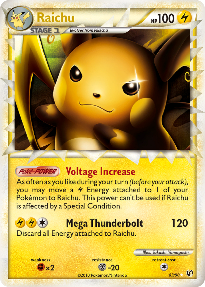 Pokemon | Raichu (83/90) [HeartGold & SoulSilver: Undaunted] | The Nerd Merchant