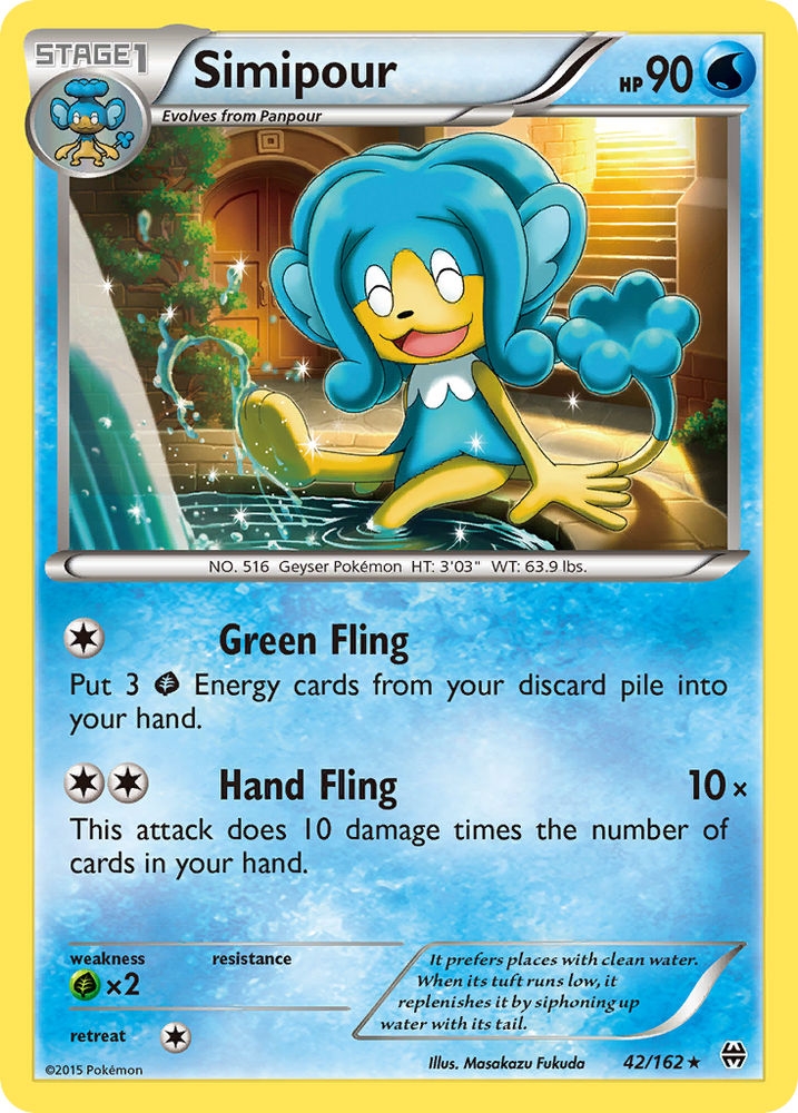 Pokemon | Simipour (42/162) [XY: BREAKthrough] | The Nerd Merchant