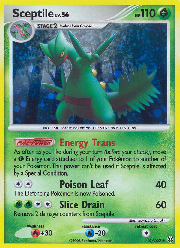 Pokemon | Sceptile (10/100) (Theme Deck Exclusive) [Diamond & Pearl: Stormfront] | The Nerd Merchant