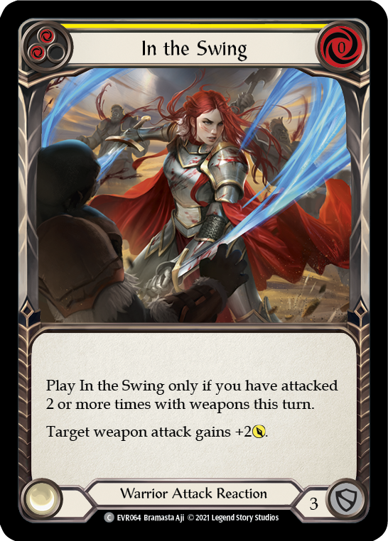 Flesh and Blood TCG | In the Swing (Yellow) [EVR064] (Everfest)  1st Edition Rainbow Foil | The Nerd Merchant