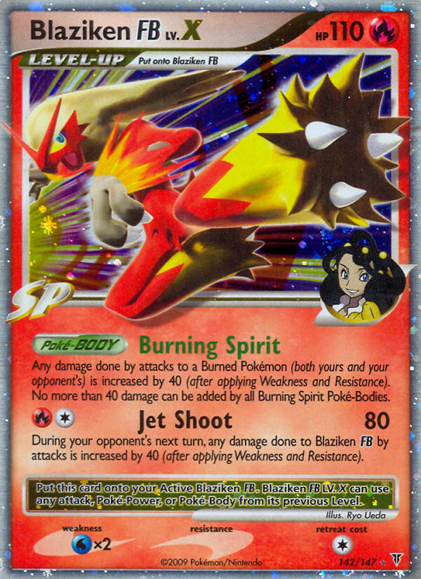 Pokemon | Blaziken FB LV.X (142/147) [Platinum: Supreme Victors] | The Nerd Merchant