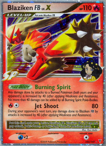 Pokemon | Blaziken FB LV.X (142/147) [Platinum: Supreme Victors] | The Nerd Merchant