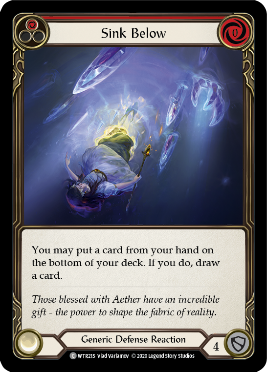 Flesh and Blood TCG | Sink Below (Red) [U-WTR215] (Welcome to Rathe Unlimited)  Unlimited Rainbow Foil | The Nerd Merchant