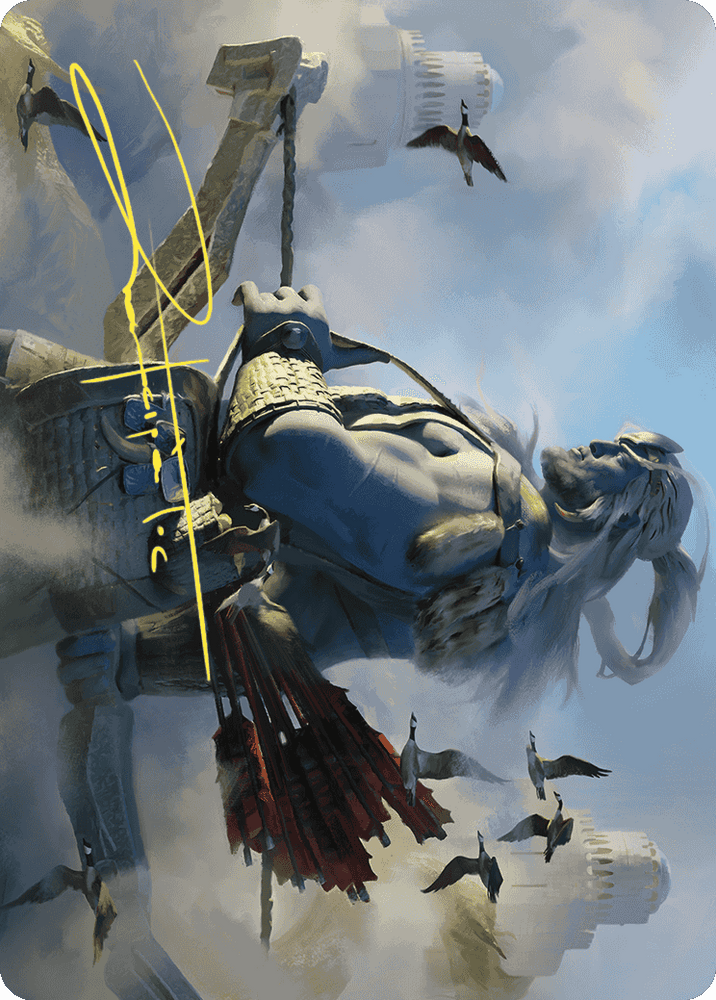 Magic | Skybeast Tracker Art Card (Gold-Stamped Signature) [Wilds of Eldraine Art Series] | The Nerd Merchant