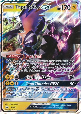 Pokemon | Tapu Koko GX (SM50) (Jumbo Card) [Sun & Moon: Black Star Promos] | The Nerd Merchant