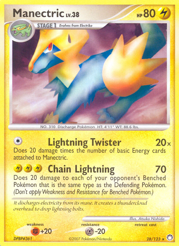 Pokemon | Manectric (28/123) [Diamond & Pearl: Mysterious Treasures] | The Nerd Merchant