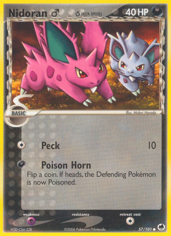 Pokemon | Nidoran (57/101) (Male) (Delta Species) [EX: Dragon Frontiers] | The Nerd Merchant