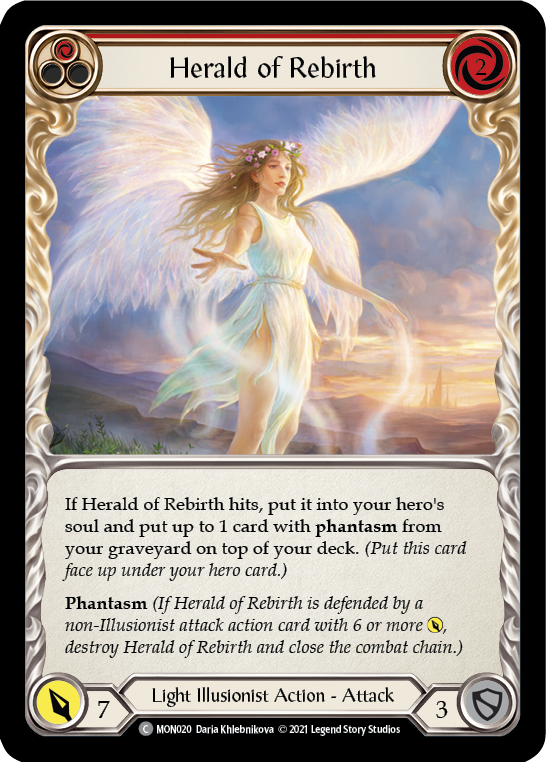 Flesh and Blood TCG | Herald of Rebirth (Red) [MON020] (Monarch)  1st Edition Normal | The Nerd Merchant