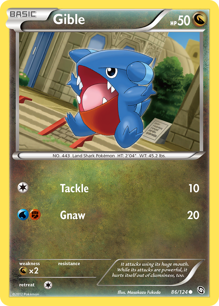 Pokemon | Gible (86/124) [Black & White: Dragons Exalted] | The Nerd Merchant