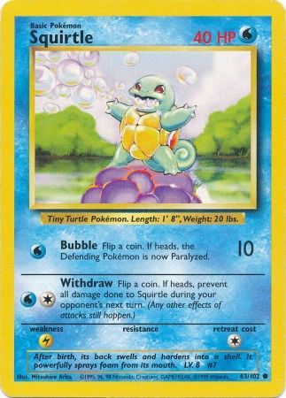 Pokemon | Squirtle (63/102) [Base Set Unlimited] | The Nerd Merchant