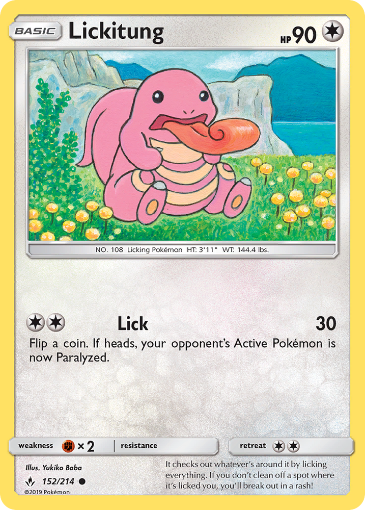 Pokemon | Lickitung (152/214) [Sun & Moon: Unbroken Bonds] | The Nerd Merchant
