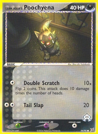 Pokemon | Team Aqua's Poochyena (54/95) [EX: Team Magma vs Team Aqua] | The Nerd Merchant