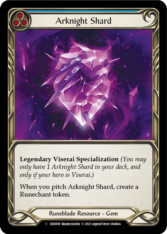 Flesh and Blood TCG | Arknight Shard [U-CRU000] (Crucible of War Unlimited)  Unlimited Rainbow Foil | The Nerd Merchant
