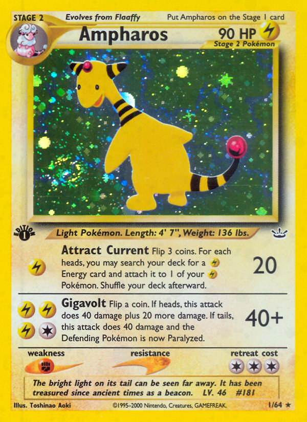 Pokemon | Ampharos (1/64) [Neo Revelation 1st Edition] | The Nerd Merchant