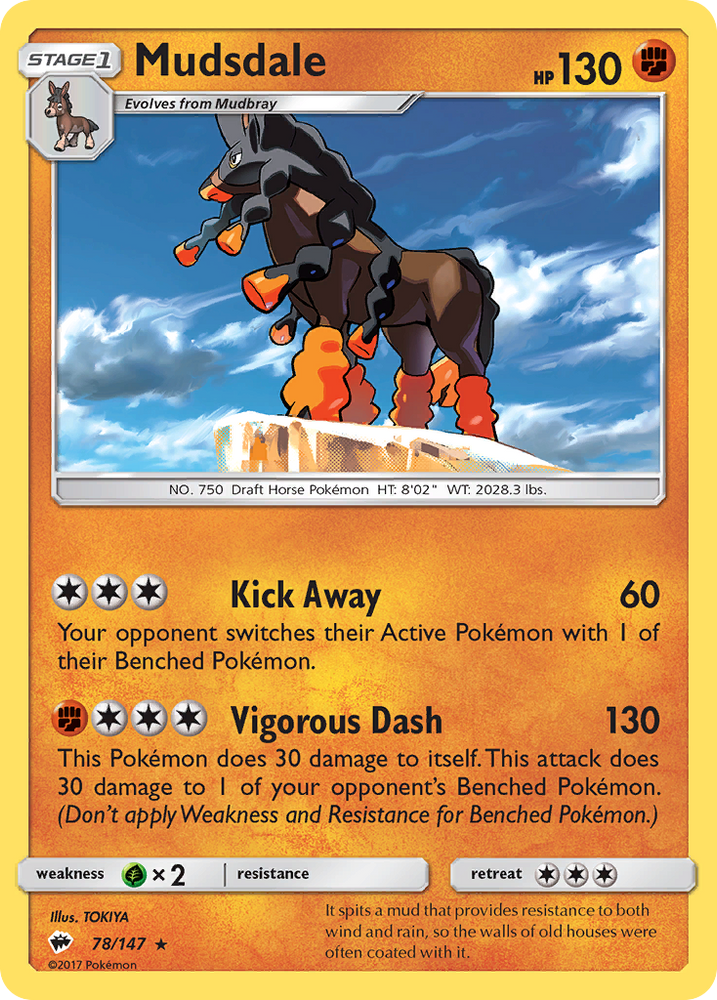 Pokemon | Mudsdale (78/147) [Sun & Moon: Burning Shadows] | The Nerd Merchant