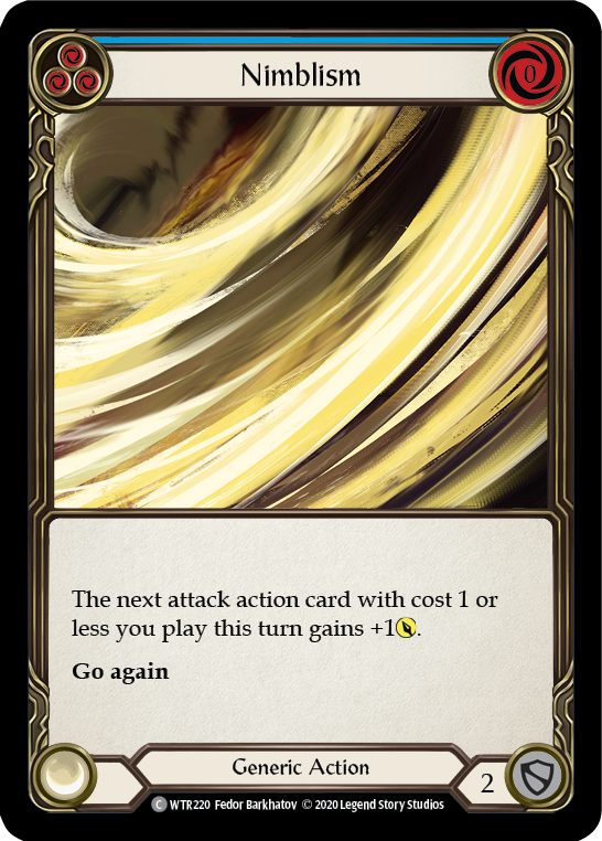 Flesh and Blood TCG | Nimblism (Blue) [U-WTR220] (Welcome to Rathe Unlimited)  Unlimited Rainbow Foil | The Nerd Merchant