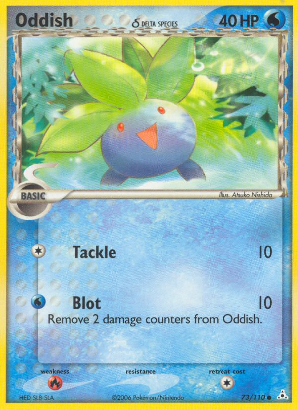 Pokemon | Oddish (73/110) (Delta Species) [EX: Holon Phantoms] | The Nerd Merchant