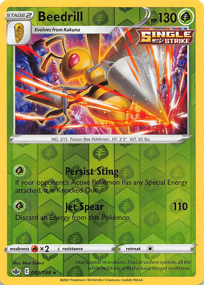 Pokemon | Beedrill (003/198) [Sword & Shield: Chilling Reign] | The Nerd Merchant