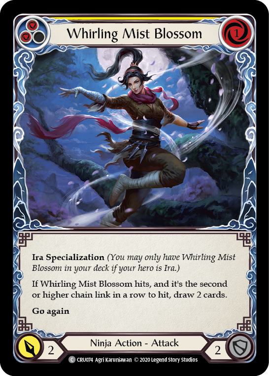 Flesh and Blood TCG | Whirling Mist Blossom [CRU074] (Crucible of War)  1st Edition Normal | The Nerd Merchant