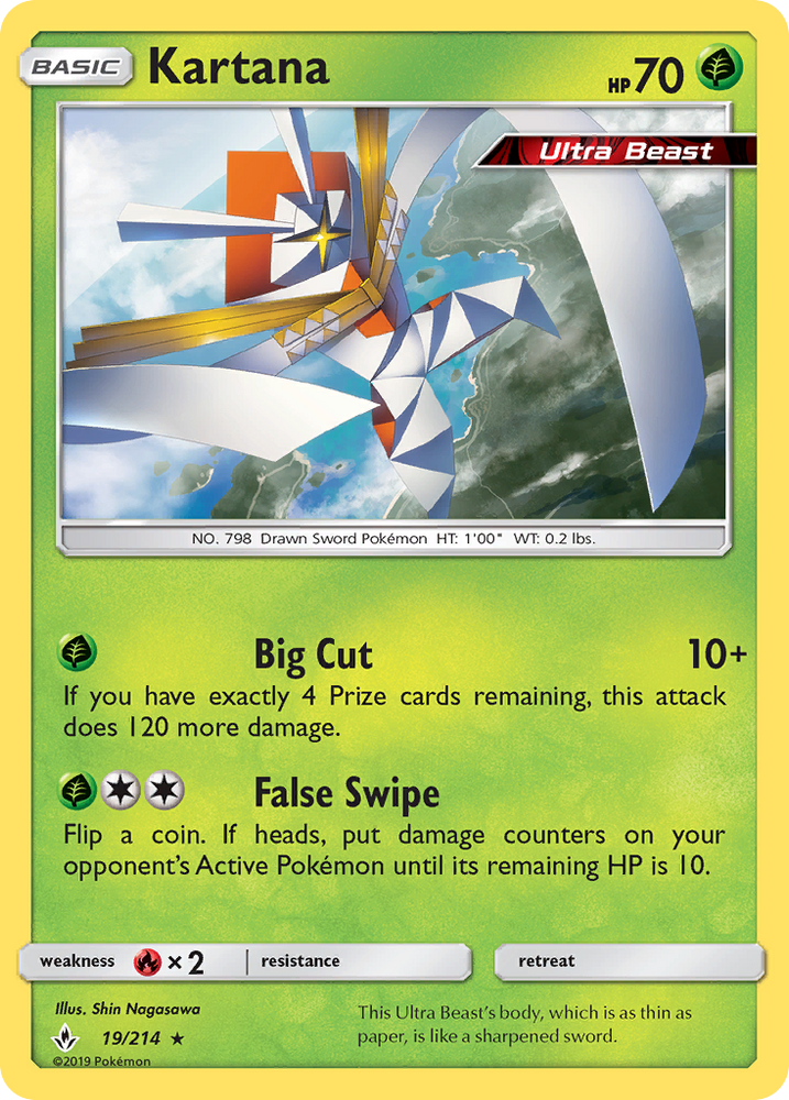 Pokemon | Kartana (19/214) [Sun & Moon: Unbroken Bonds] | The Nerd Merchant