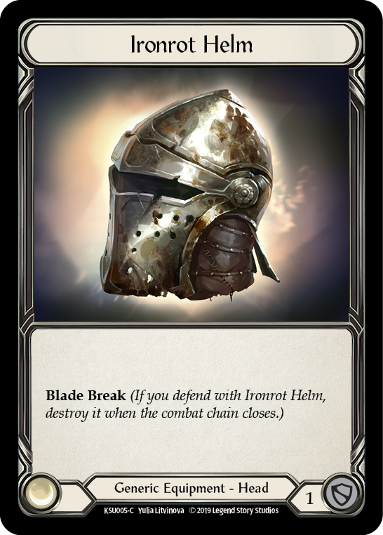 Flesh and Blood TCG | Ironrot Helm [KSU005-C] (Katsu Hero Deck)  1st Edition Normal | The Nerd Merchant