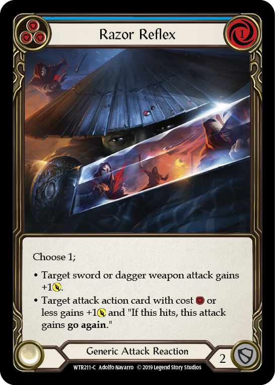 Flesh and Blood TCG | Razor Reflex (Blue) [WTR211-C] (Welcome to Rathe)  Alpha Print Normal | The Nerd Merchant