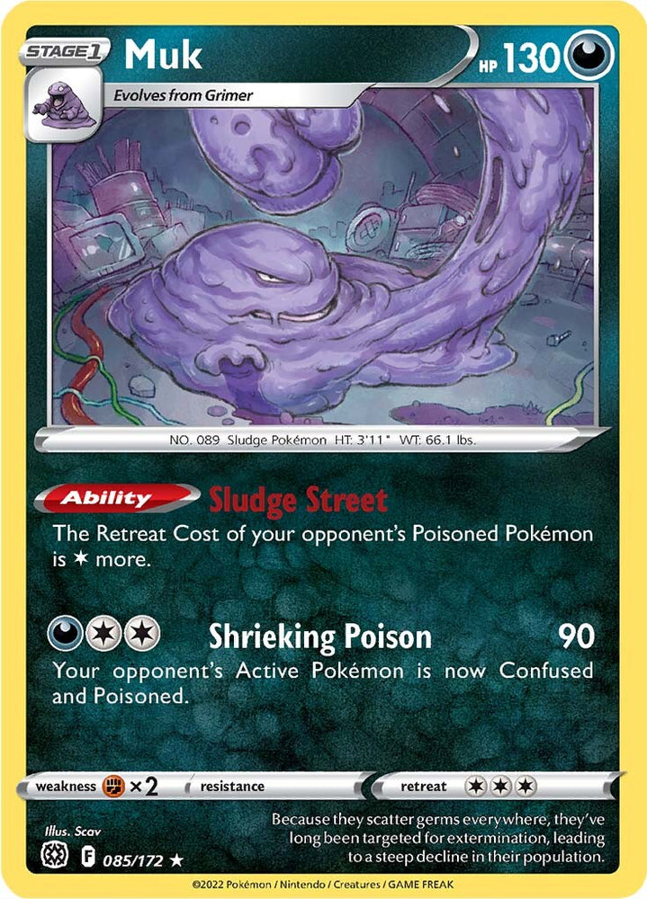 Pokemon | Muk (085/172) [Sword & Shield: Brilliant Stars] | The Nerd Merchant