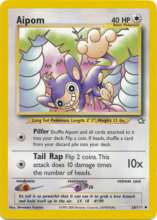 Pokemon | Aipom (26/111) [Neo Genesis Unlimited] | The Nerd Merchant