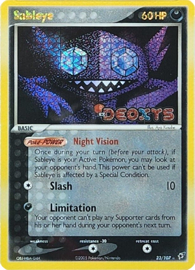 Pokemon | Sableye (23/107) (Stamped) [EX: Deoxys] | The Nerd Merchant